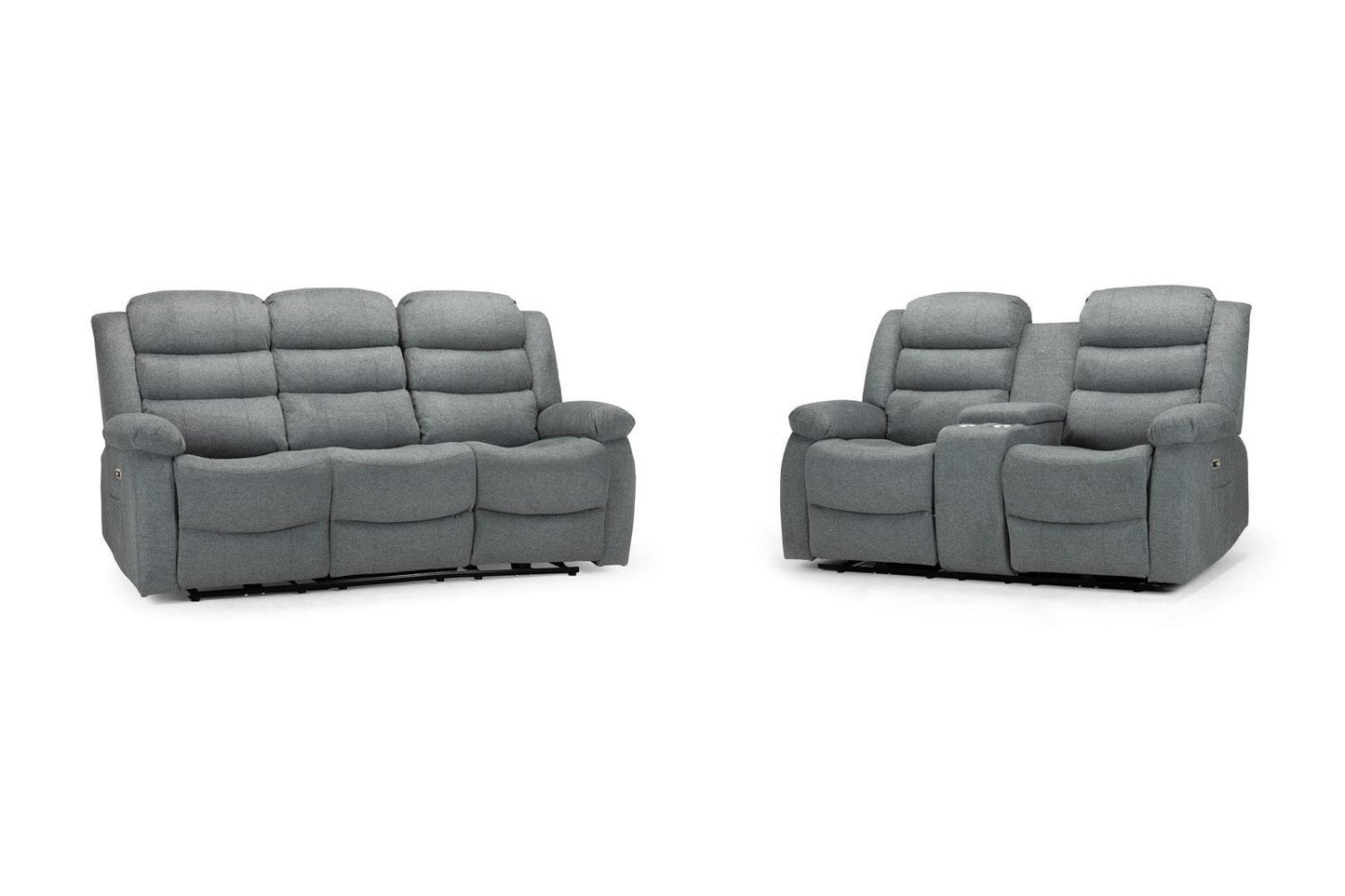 Otto Grey Fabric 3+2+1 Recliner Cinema Sofa