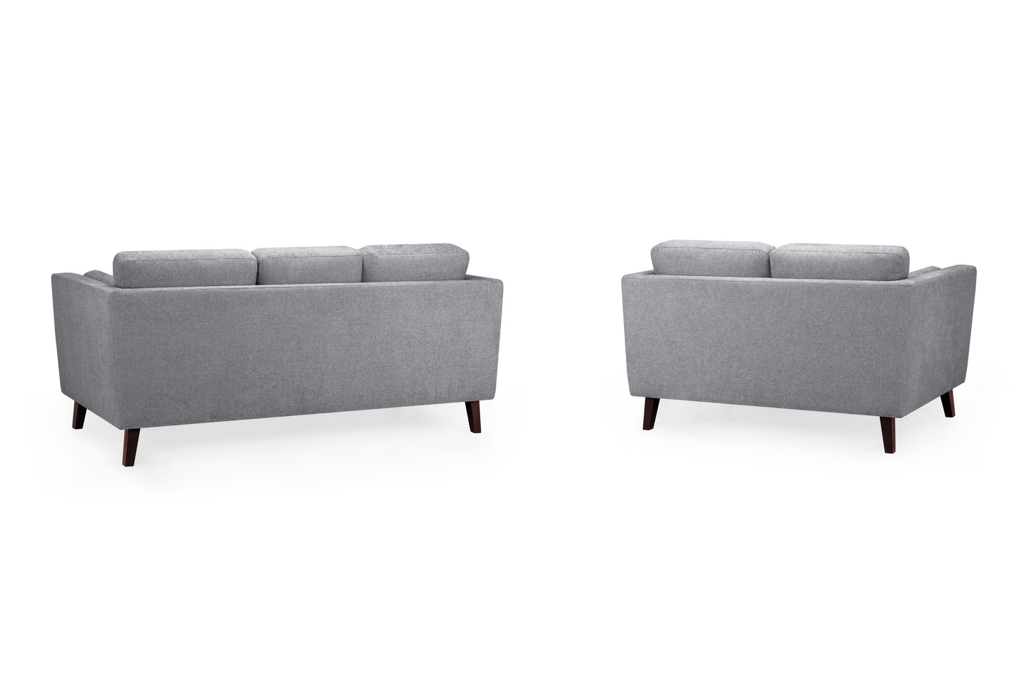 Aida Grey Chenille 3 Seater and 2 Seater Sofa Set