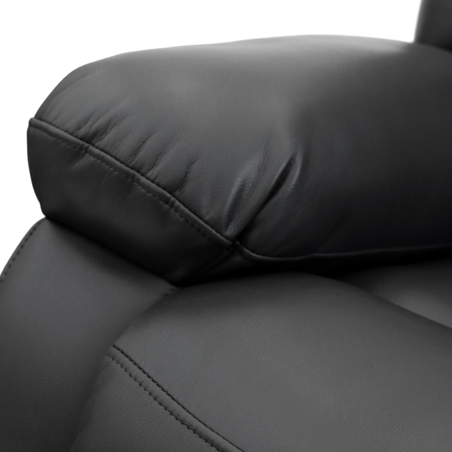 Alva Black Leather Cinema Recliner Armchair