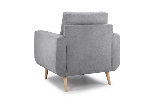 Aurora Grey Fabric Armchair