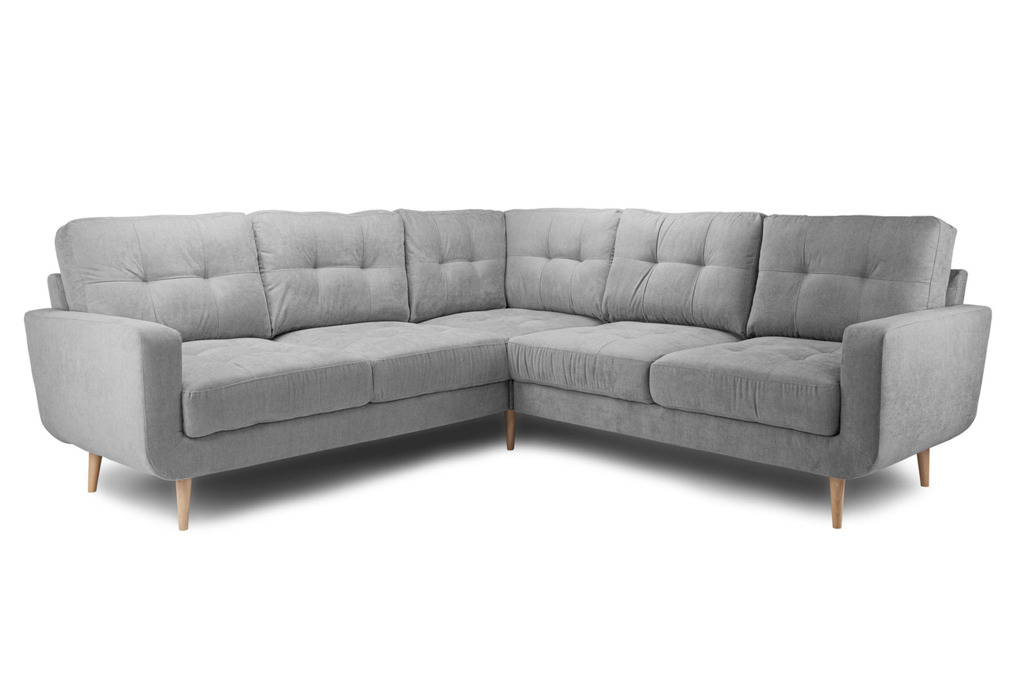 Aurora Large Grey Fabric Corner Sofa
