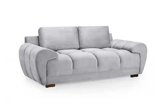 Azzuro Grey Velvet 2 Seater Sofa