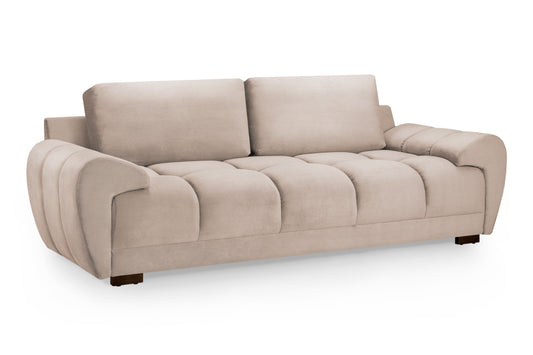 Azzuro Mocha Velvet 3 Seater Sofa