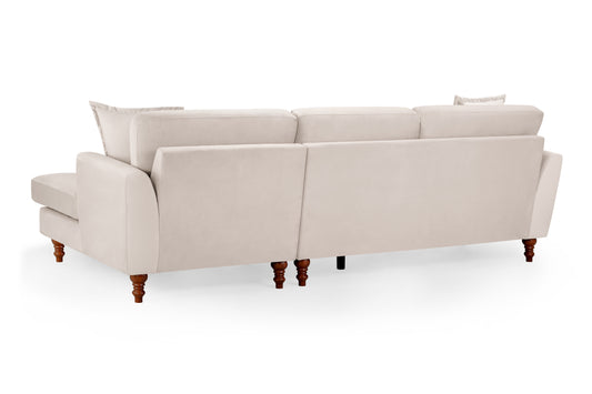 Bari Beige Fabric Right Hand Corner Sofa