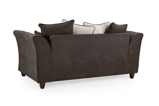 Bella Black/White Velvet 2 Seater Sofa