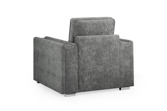 Bentley Charcoal Grey Fabric Armchair