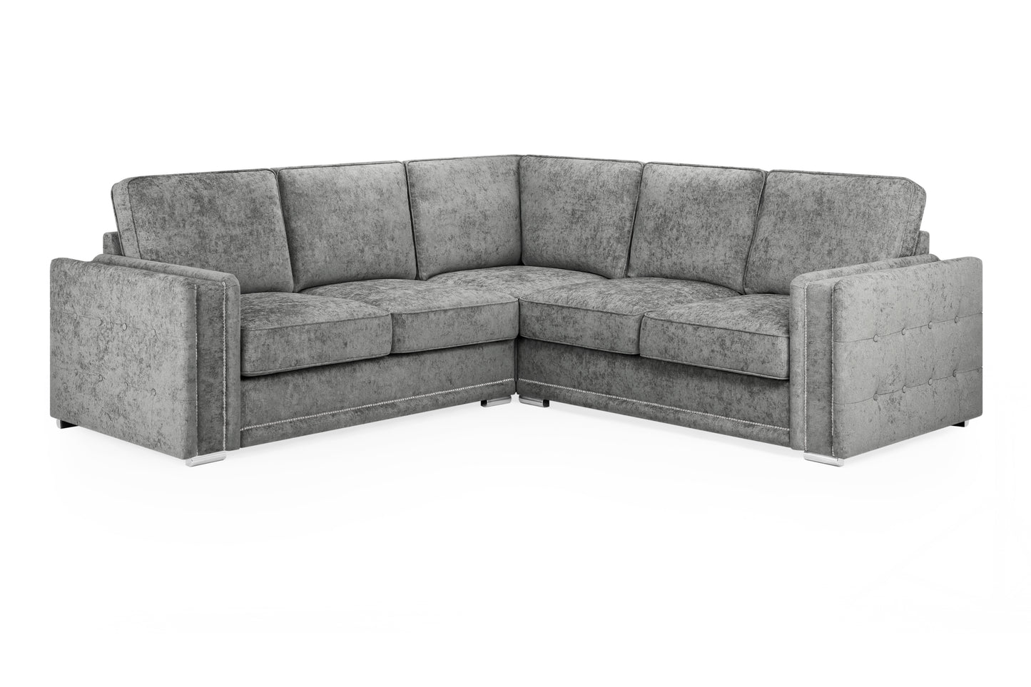 Bentley Charcoal Grey Fabric Large Corner Sofa