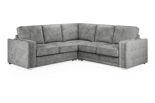 Bentley Charcoal Grey Fabric Large Corner Sofa