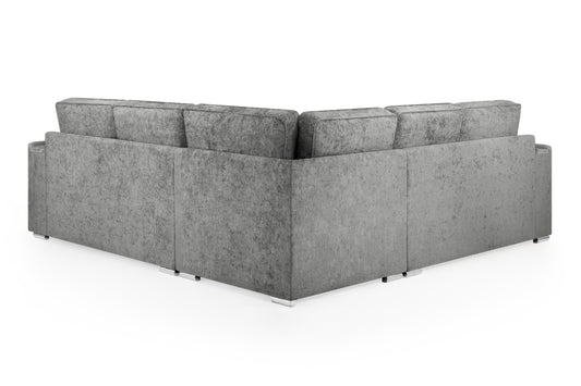 Bentley Charcoal Grey Fabric Large Corner Sofa