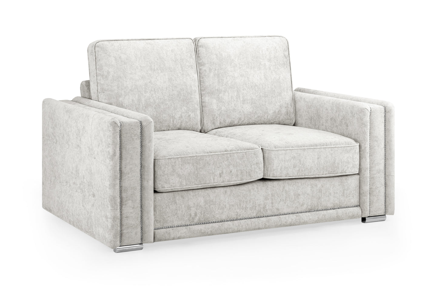 Bentley Silver Fabric 2 Seater Sofa