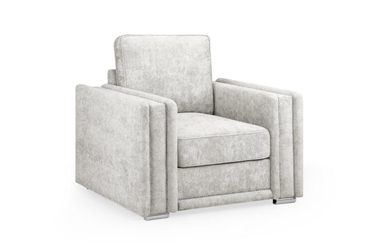 Bentley Silver Fabric Armchair
