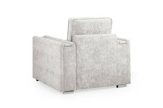 Bentley Silver Fabric Armchair