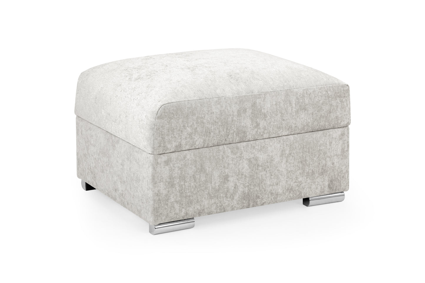 Bentley Silver Fabric Footstool