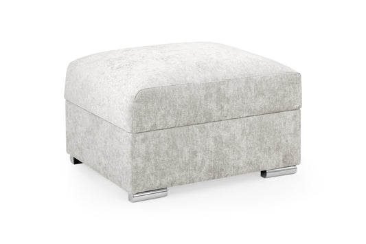 Bentley Silver Fabric Footstool