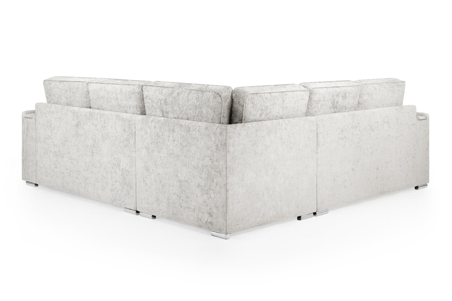Bentley Silver Fabric Large Corner Sofa