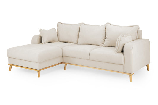 Briar Beige Fabric Left Hand Corner Sofa