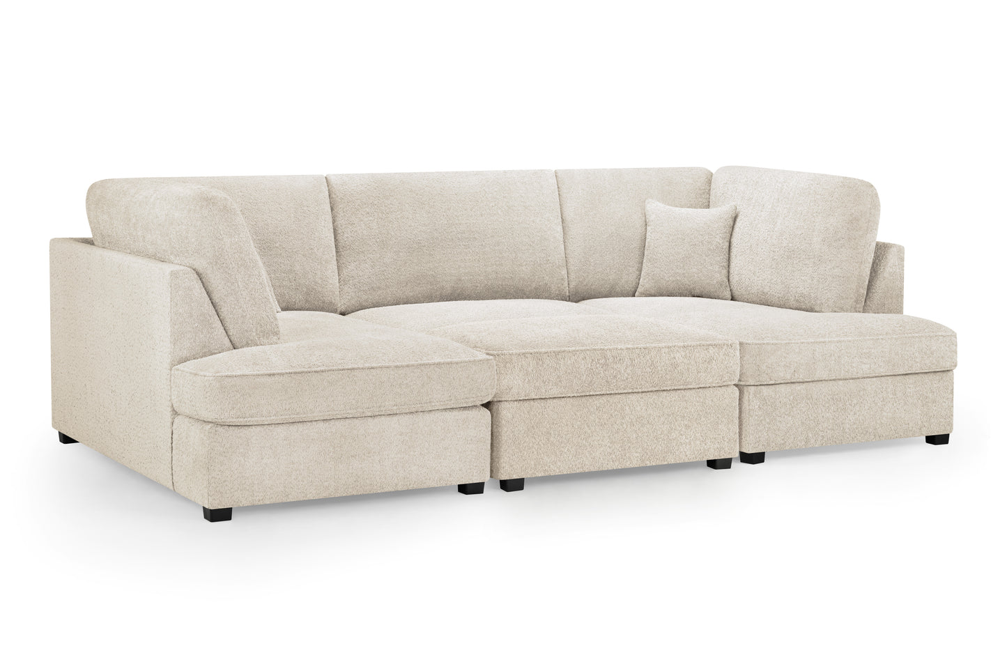 Carnaby Beige Boucle U Shape Corner Sofa