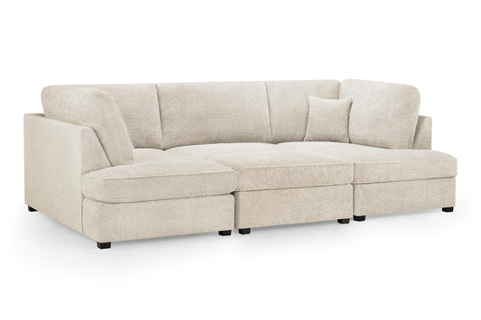 Carnaby Beige Boucle U Shape Corner Sofa