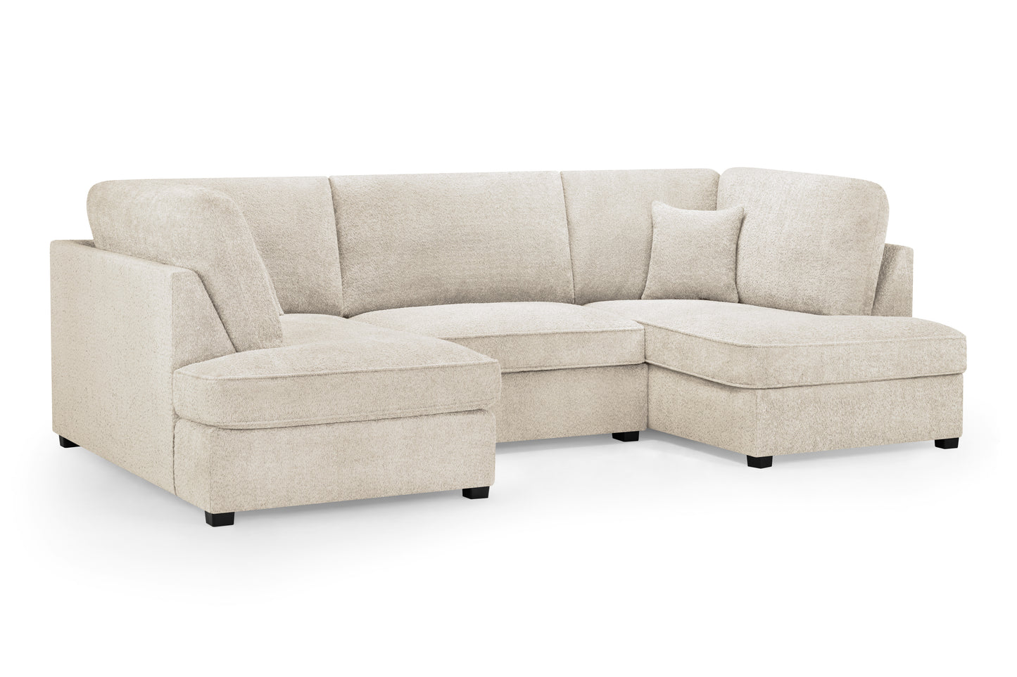 Carnaby Beige Boucle U Shape Corner Sofa