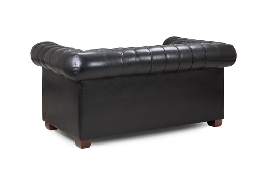 Chesterfield Black 2 Seater Sofa