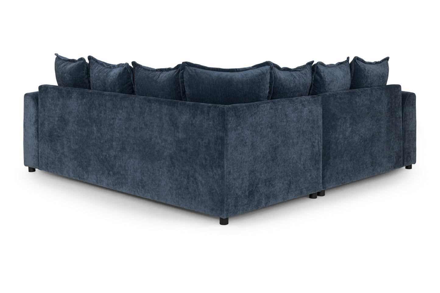 Colbee Blue Fabric Large Corner Sofa