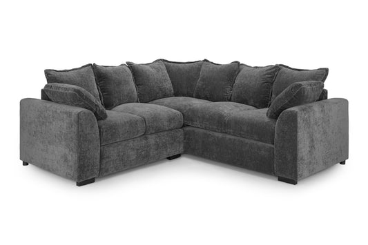 Colbee Grey Fabric Large Corner Sofa