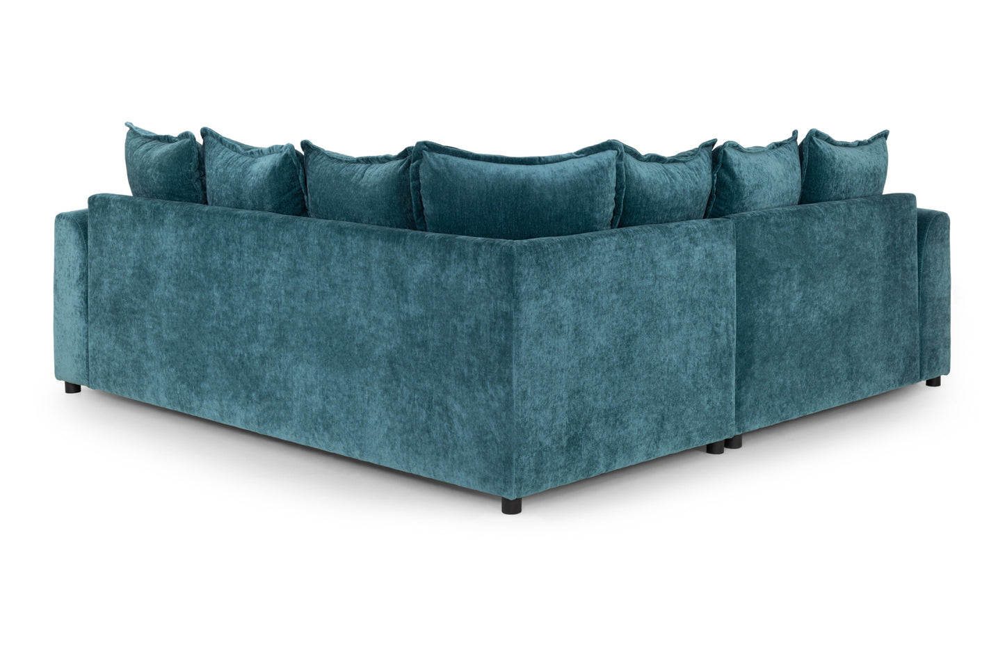 Colbee Teal Fabric Large Corner Sofa