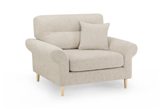 Florence Beige Fabric Armchair