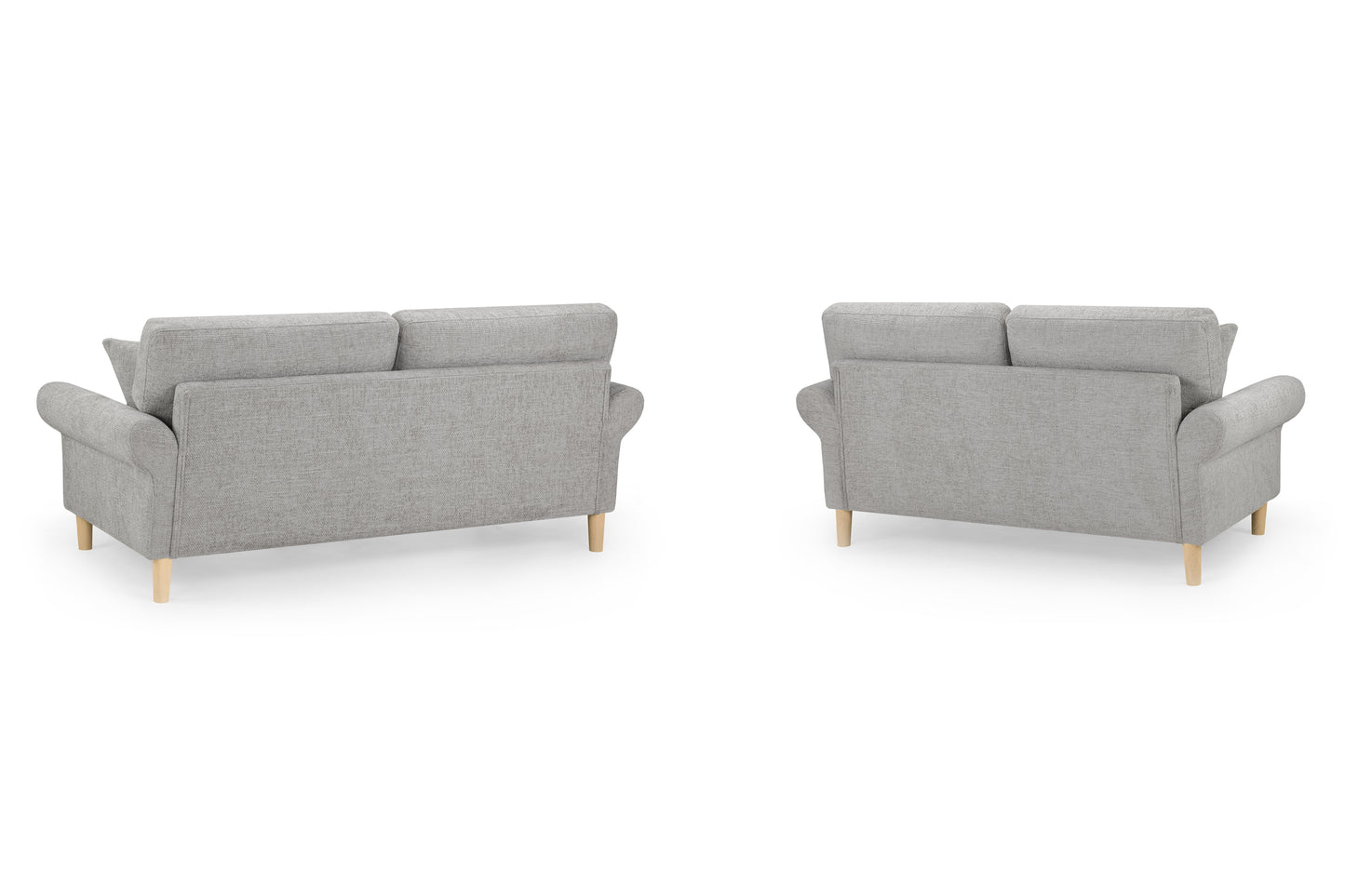 Florence Grey Fabric 3 and 2 Seater Sofa