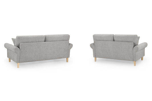 Florence Grey Fabric 3 and 2 Seater Sofa