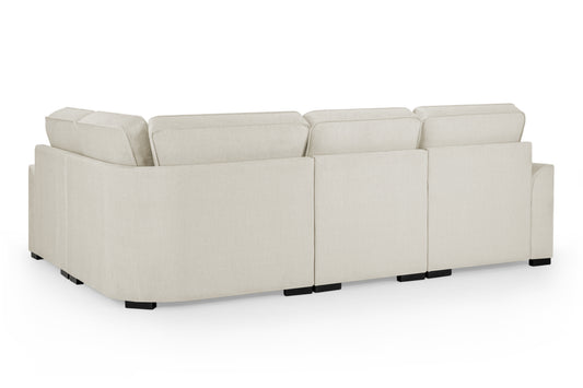 Funk Beige Fabric Right Hand Corner Sofa