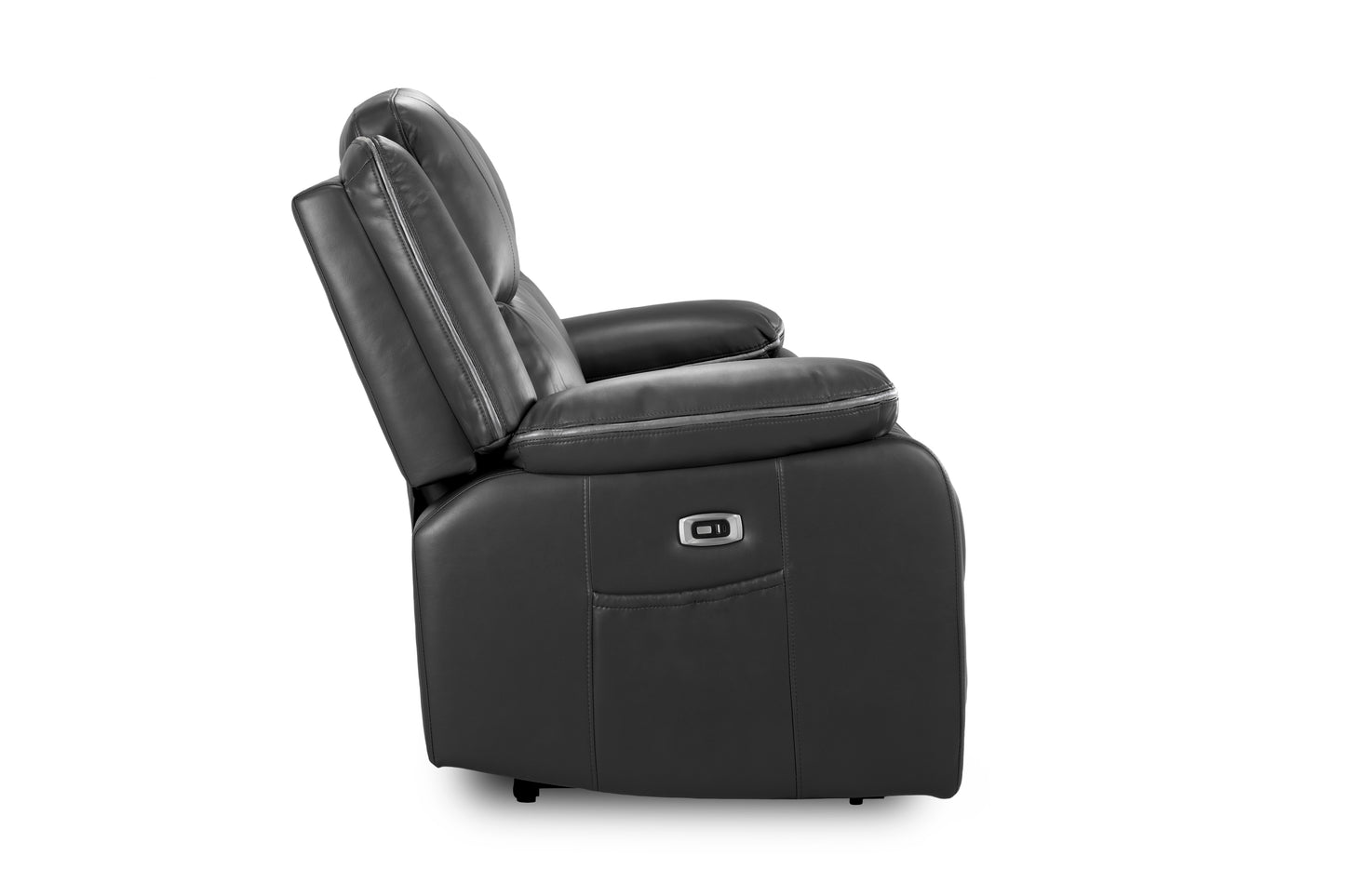 Harald Black Leather Electric Recliner 3 Seater and 2 Seater Sofa Set