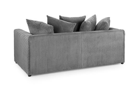 Harley Grey Jumbo Cord 3 Seater Sofa