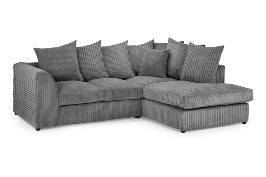Harley Grey Jumbo Right Hand Facing Corner Sofa