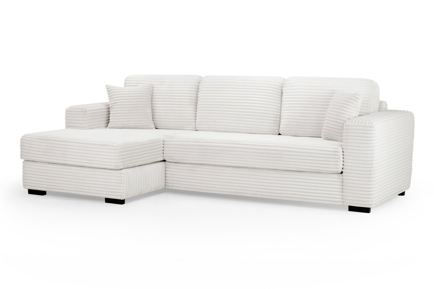 Harmony Ivory Jumbo Cord Left Hand Corner Sofa