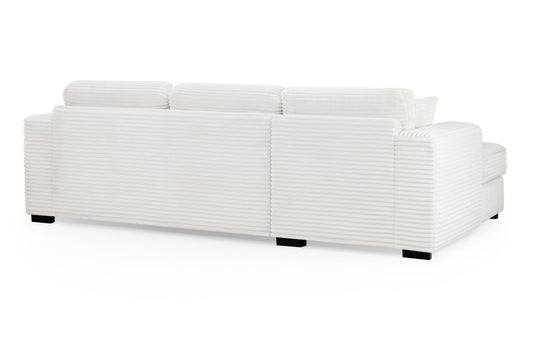 Harmony Ivory Jumbo Cord Left Hand Corner Sofa