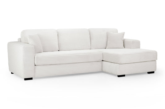 Harmony Ivory Jumbo Cord Right Hand Corner Sofa