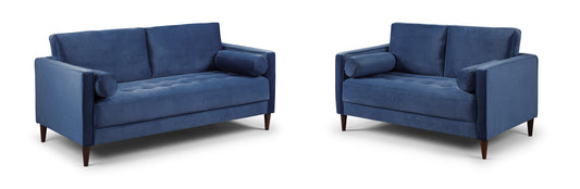 Harper Blue 3 and 2 Seater Sofa
