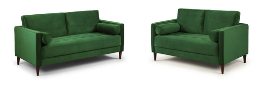 Harper Green 3 and 2 Seater Sofa