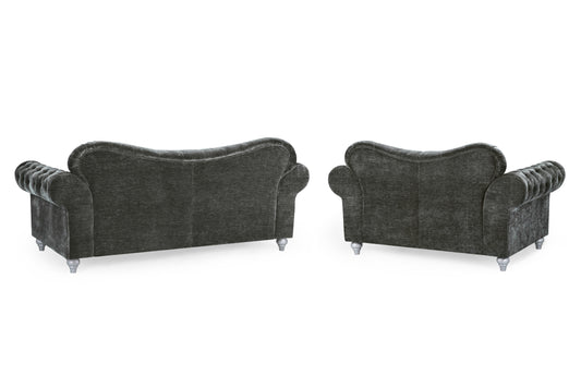 Jubilee Grey Fabric 3 and 2 Seater Sofa