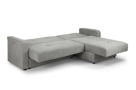 Kair Grey Fabric Universal Corner Sofa Bed