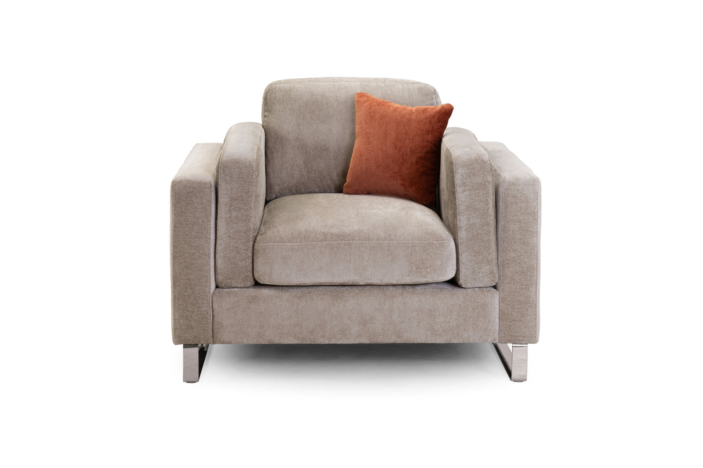Kingston Beige Chenille Armchair