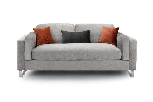 Kingston Grey Chenille 3 and 2 Seater Sofa