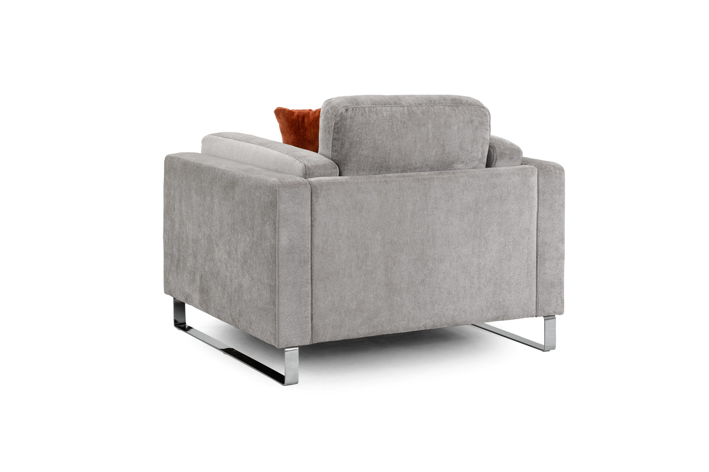Kingston Grey Chenille Armchair