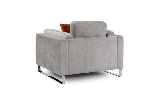 Kingston Grey Chenille Armchair