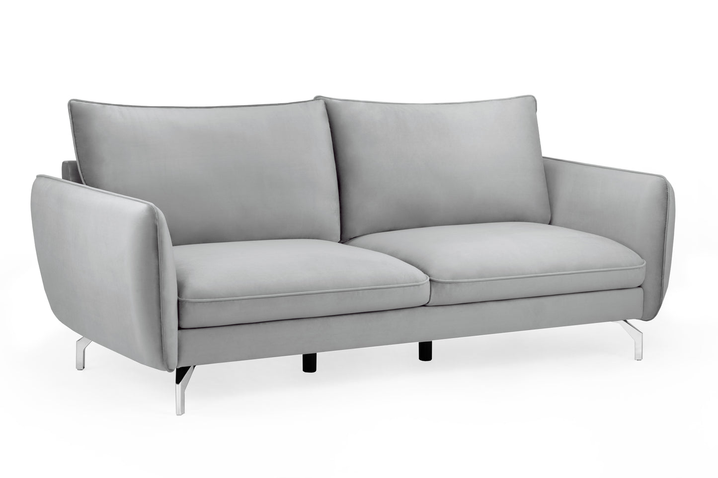 Lavard Grey Velvet 3 Seater Sofa