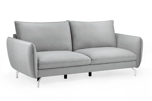 Lavard Grey Velvet 3 Seater Sofa