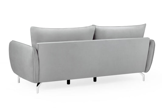 Lavard Grey Velvet 3 Seater Sofa