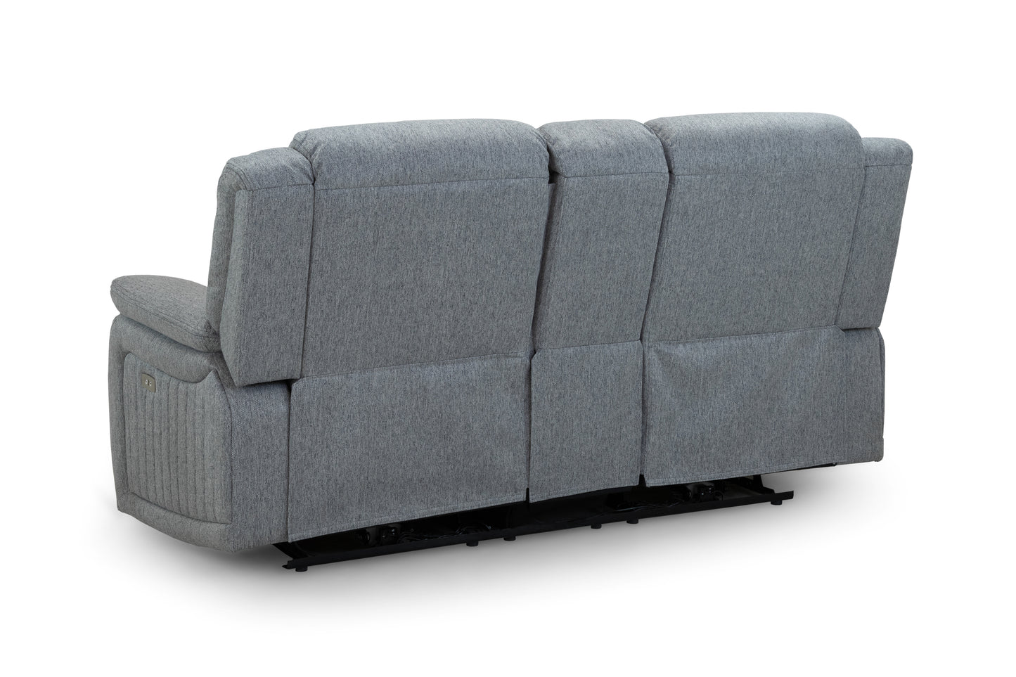 Linden Grey Fabric 2 Seater Recliner Cinema Sofa