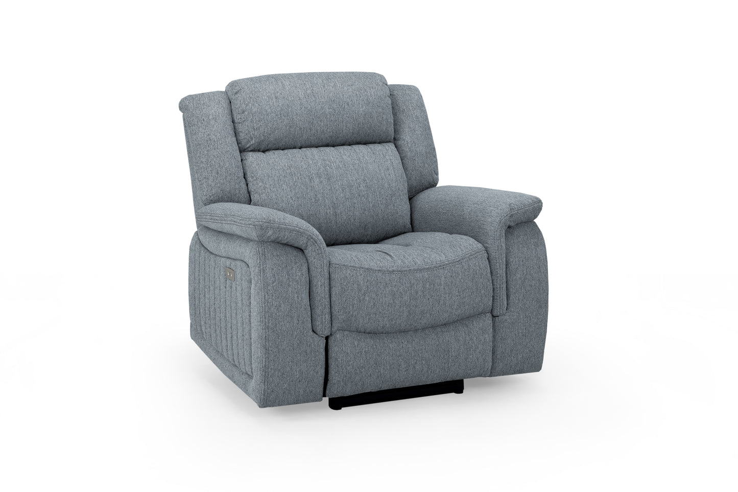 Linden Grey Fabric Recliner Cinema Armchair